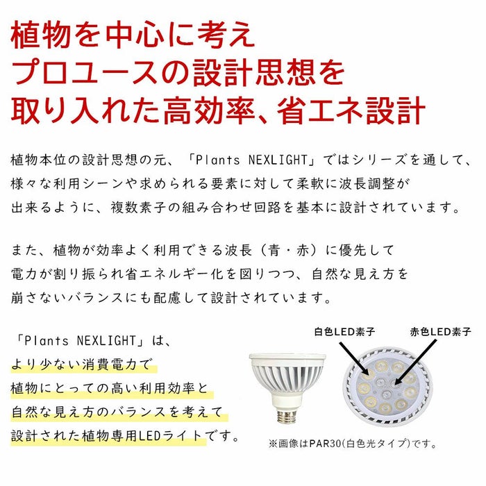 ミニ観葉植物用育成ライト PLANTS NEXLIGHT PAR16 LED電球 E17口金用 小型