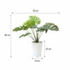  人工観葉植物 フェイクグリーン モンステラ プラ鉢ロングポット